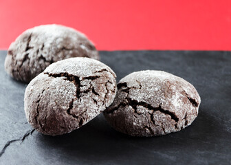 Chocolate Crinkles. Chocolate cookies in powdered sugar 5