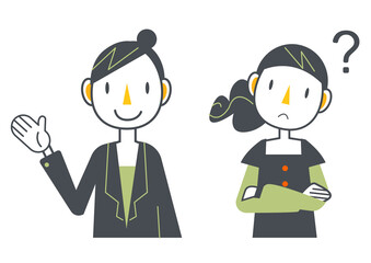 ビジネスウーマンと女性のセット