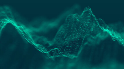 Abstract polygonal space low poly dark background