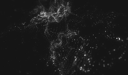 Abstract polygonal space low poly dark background