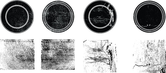 collection of Grunge post Stamps . Circles. Large set of Banners, Insignias , Logos, Icons, Labels and Badges  . vector distress textures.blank shapes.