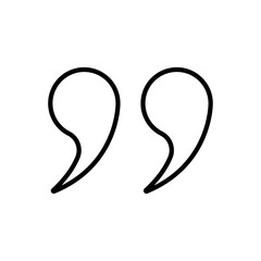 Quote mark line icon
