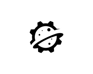 Gear Planet vector logo