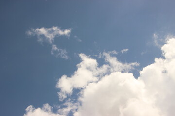 white cloudy sky in bright day 