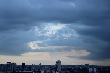 dark cloudy sky evening time  