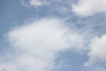 white cloudy sky in bright day 