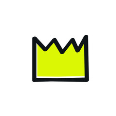 Crown doodle logo icon sign Hand drawn Modern cartoon design Fashion print for clothes apparel greeting invitation card picture banner poster flyer websites Vector