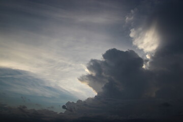 dark cloudy sky evening time  