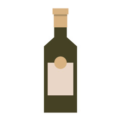 Isolated wine bottle vector design