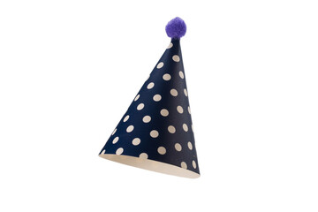 Colorful birthday cap isolated on white