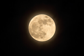 A full Supermoon glowing in the night sky over Canada on May 6, 2012