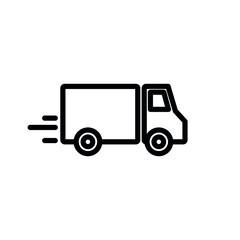 Delivery Service line flat vector icon for mobile application, button and website design. Illustration isolated on white background. EPS 10 design, logo, app, infographic.