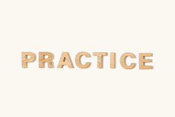 wooden text practice