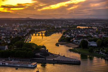 Fototapeta na wymiar top view of the old german city