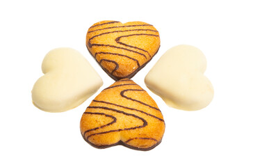 cookie hearts isolated