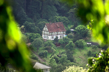 top view of the old german city