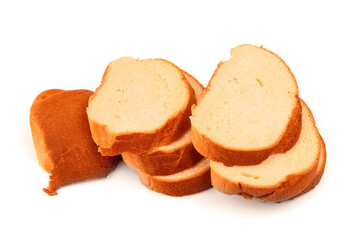 Slices of fresh white bread, loaf, baguette, sliced bread, brioche