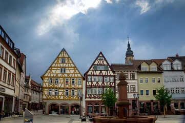 quiet and deserted streets of the old German city