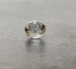 Diamond on gray background