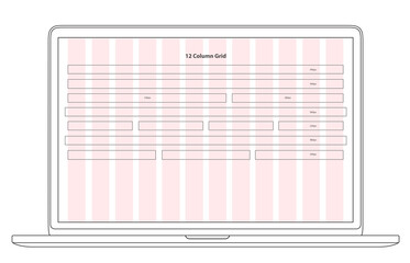 Column Grid Web Screen Display Template Computer