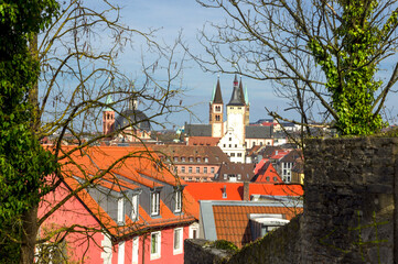 top view of the old german city