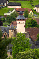 top view of the old german city