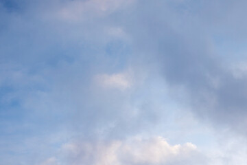 beautiful clouds on a blue sky. Natural background and texture