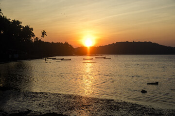 Sunset on the coast of Goa