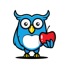 Cute owl mascot design, education related