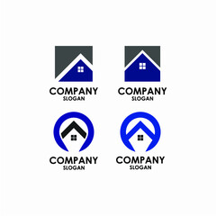 real estate logo, logo set home building 