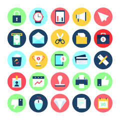 Business and Finance Flat Vector Icons