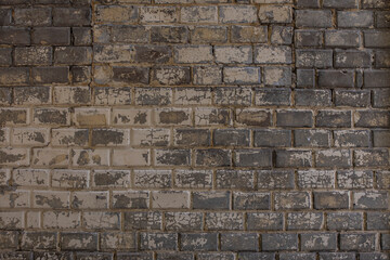 background and texture of old brick and concrete covered with paint
