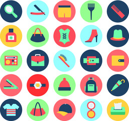 
Fashion and Beauty Colored Vector Icons 5

