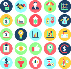 
Finance Flat Vector Icons 5

