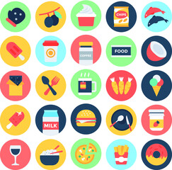 
Food Flat Vector Icons 12
