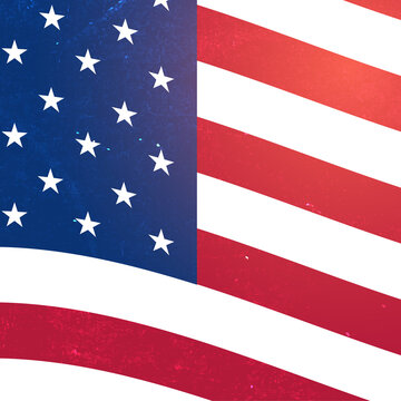Background with USA flag. Vector grange illustration.