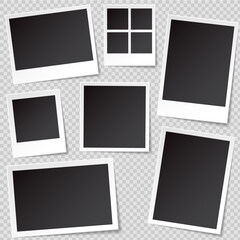 Photo booth Photo Frame templates with transparent shadow.