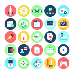 
Web and Networking Flat Vector Icons 3
