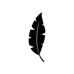 sago palm leaf icon, silhouette style