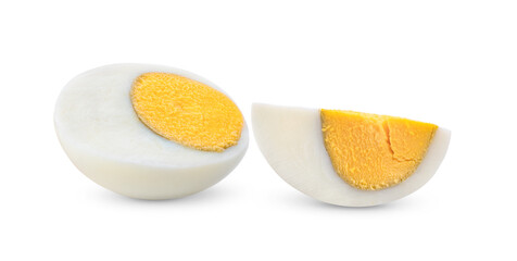 boiled egg isolated on white background