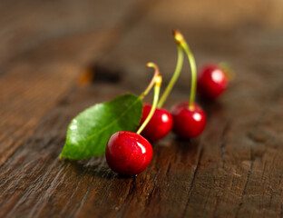 Organic fresh cherries