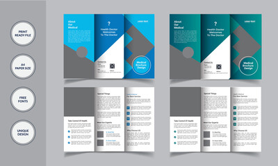 Health Care Trifold Brochure Design For Hospital