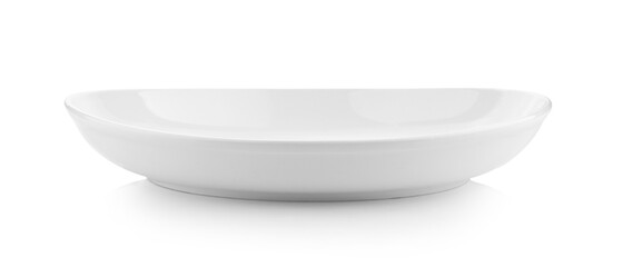 white plate on white background