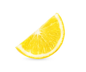 lemon slice  isolated on white background