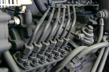 tractor Assembly on the conveyor, engine, spare parts