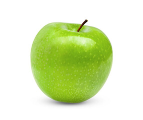 Green apple on a white background