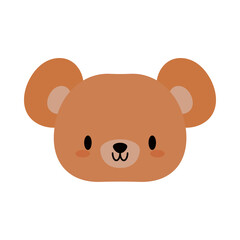 head bear baby kawaii, flat style icon