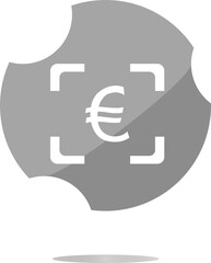 Currency exchange sign icon. Currency converter symbol. Money label. shiny button. Modern UI website button