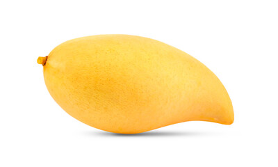 yellow mango on white background