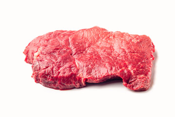 Fresh raw beef meat on white background
